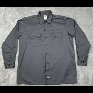 NWOT Dickies blue/black button down